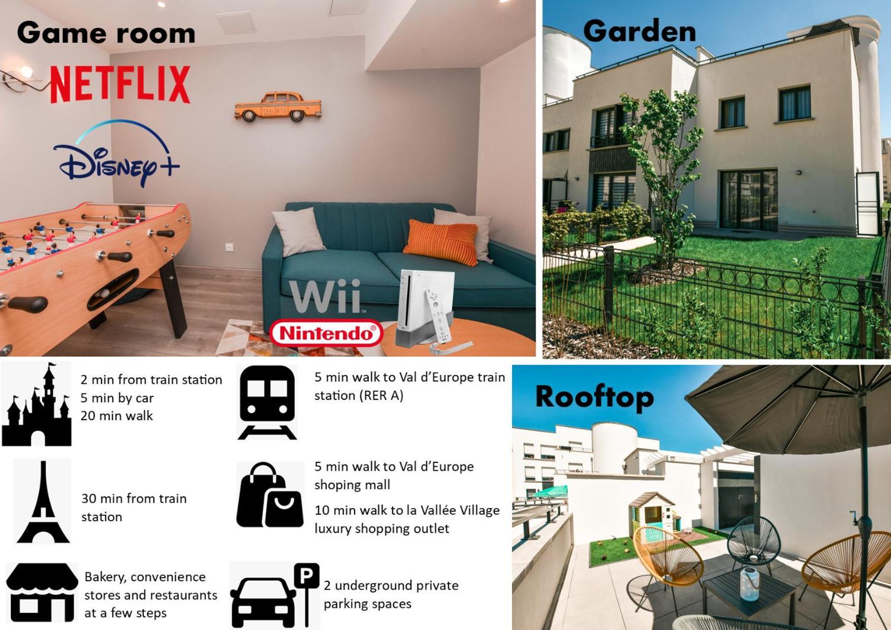 Perfect For Disney, Game Room, Rooftop, Parking Chessy  Esterno foto